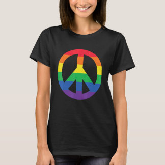T-shirt Lgbt Gay Lesbian Pride Drapeau de la Paix Signal d