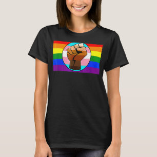 T-shirt Lgbt Gay Trans Pride Blm Fist Flag