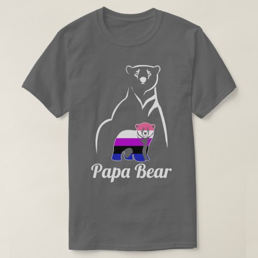 T-shirt LGBT Genderfluide Papa Ours Genderfluide Fierté Dr (Design devant)