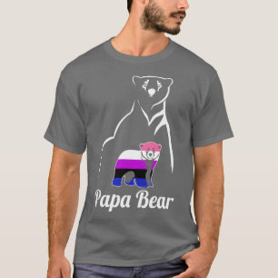 T-shirt LGBT Genderfluide Papa Ours Genderfluide Fierté Dr