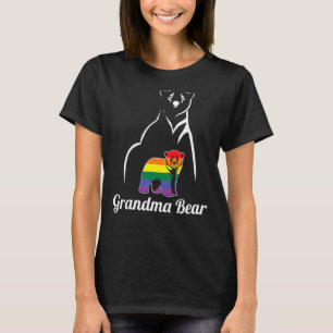 T-shirt Lgbt Grand-mère Ours Gay pride Lesbian Rainbow Gra