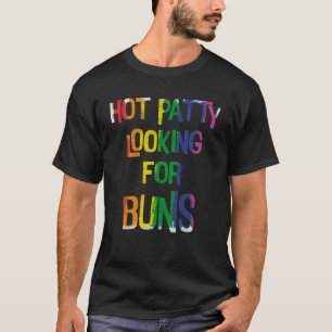 T-shirt LGBT Hot Patty à la recherche de Buns Gay Hamburge