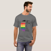 T-shirt LGBT Je Suis Une Personne Sûre Pour Les Femmes Et (Devant entier)