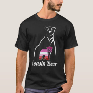 T-shirt Lgbt Lesbian Cousin Bear Lesbian Pride Drapeau