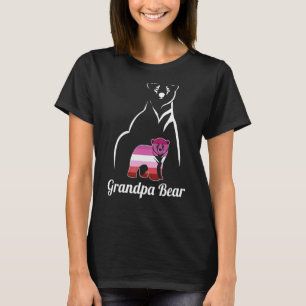T-shirt Lgbt Lesbian Grandpa Bear Lesbian Pride Drapeau Gr