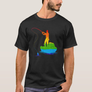 T-shirt Lgbt Lgbtq Gay Lesbian Pride Pêche Lgbt Drapeau Ra
