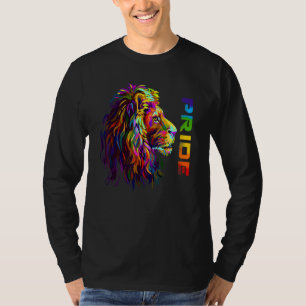 T-shirt Lgbt Lion Pride Arc-en-ciel Couleur Drapeau Gay Fi