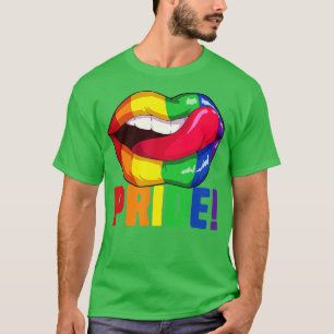 T-shirt LGBT Lips Rainbow Shirt Gay pride LGBTQ Flag Pride