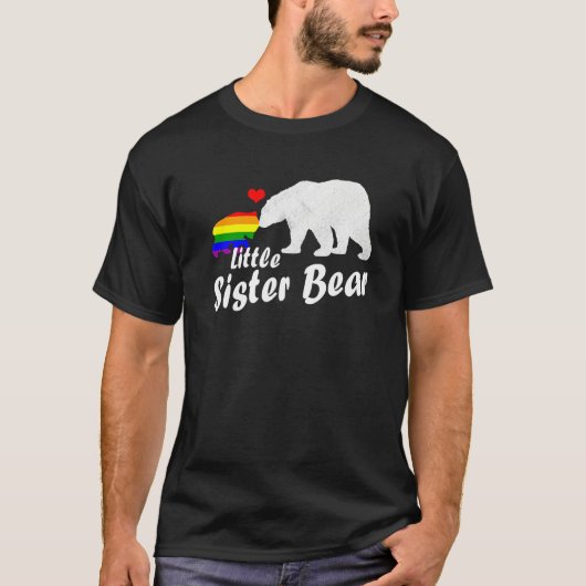 T-shirt Lgbt Little Sister Bear Gay pride Equal Rights Rai (Devant)
