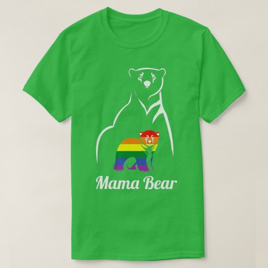 T-shirt LGBT Mama Bear Gay Pride d'Equal Rights Rainbow (Design devant)