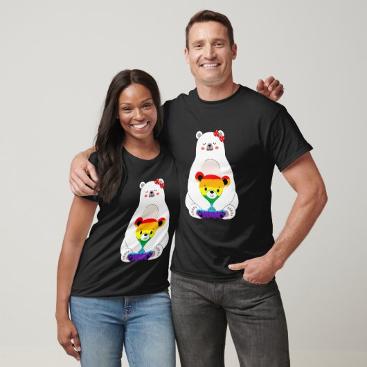 T-shirt LGBT Mama Bear Gay pride Equal Rights Rainbow Moth (Unisexe)