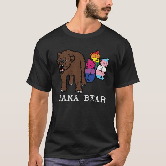 T-shirt Lgbt Mama Bear Trans Gay Bi Cubs Transgenre Pride (Devant)