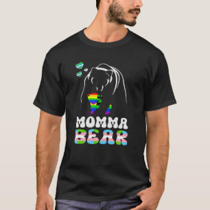 T-shirt LGBT Mama Momma Bear Gay pride Fière Momma Nana Tr