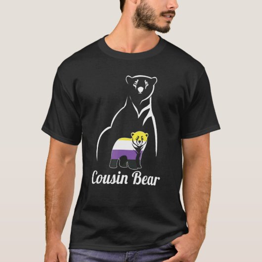 T-shirt Lgbt Non Binary Cousin Bear Enby Non Binary Pride (Devant)