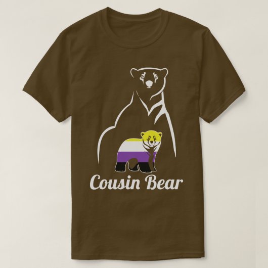 T-shirt LGBT Non Binary Cousin Bear Enby Non Binary Pride (Design devant)