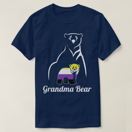 T-shirt LGBT Non-Binary Grand Bear Enby Non Binary Pride (Design devant)