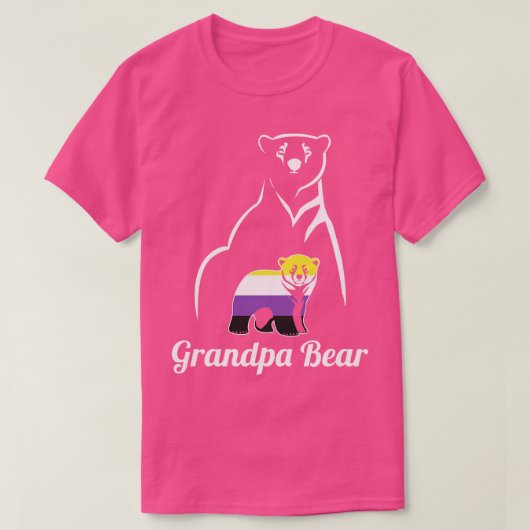 T-shirt LGBT Non-Binary Grand-pa Bear Enby Non Binary Prid (Design devant)