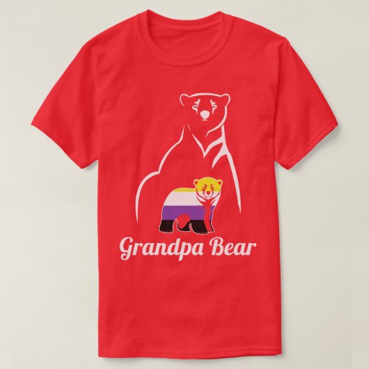T-shirt LGBT Non-Binary Grand-pa Bear Enby Non Binary Prid (Design devant)