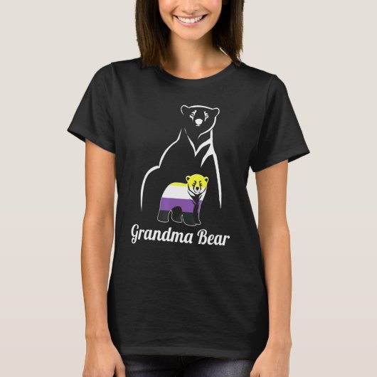 T-shirt LGBT Non Binary Grandma Bear Enby Non Binary Pride (Devant)