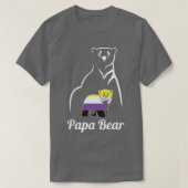 T-shirt LGBT Non Binary Papa Bear Enby Non Binary Pride (Design devant)