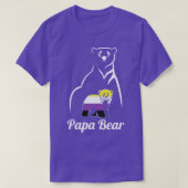 T-shirt LGBT Non Binary Papa Bear Enby Non Binary Pride (Design devant)