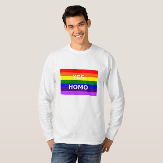 T-shirt LGBT oui homo (Devant entier)
