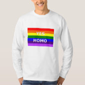 T-shirt LGBT oui homo (Devant)