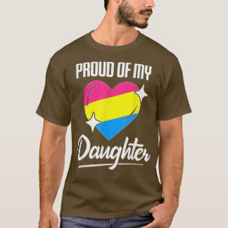 T-shirt LGBT Papa Maman Coeur Fière de ma fille itinérante