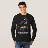 T-shirt LGBT Papa ours Gay pride Egalité des droits Arc-en (Devant entier)