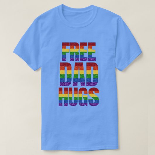 T-shirt LGBT Parties scintillant Fierté Drapeau sans papa (Design devant)