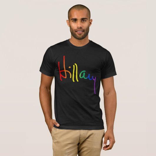 T-shirt LGBT pour Hillary Clinton (Devant entier)