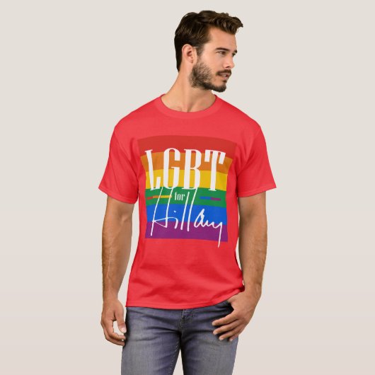 T-SHIRT LGBT POUR HILLARY - - .PNG (Devant entier)