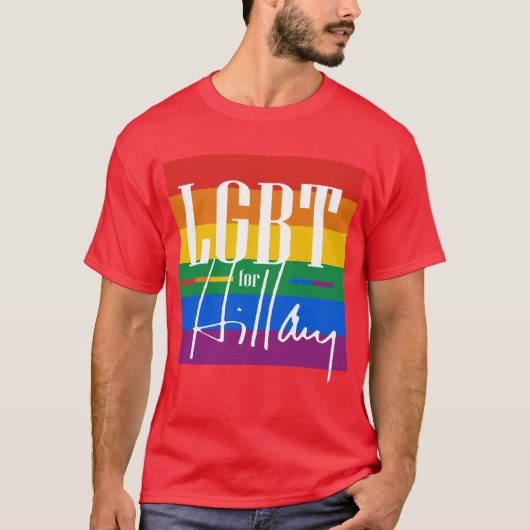 T-SHIRT LGBT POUR HILLARY - - .PNG (Devant)