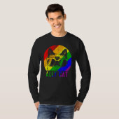 T-shirt Lgbt Pride Ally Chat Arc-en-ciel Drapeau Gay Lesbi (Devant entier)