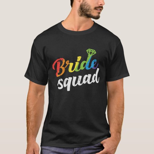 T-shirt LGBT Pride Brigade Mariage Gay Lesbian Rainbow (Devant)