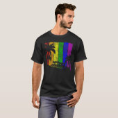T-shirt Lgbt Pride Camper Van Rainbow Flag Support Human R (Devant entier)