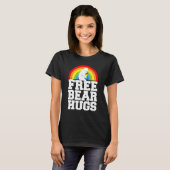 T-shirt LGBT Pride Free Bear Hugs Rainbow Support Human Ri (Devant entier)