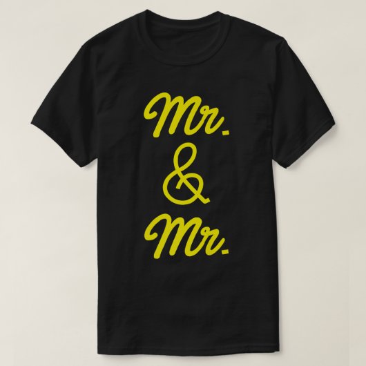 T-shirt Lgbt Pride Gay Bachelor Party Mr And Mr Engagement (Design devant)