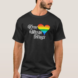 T-shirt LGBT Pride Libre Maman Hugs-Heart LGBT Drapeau