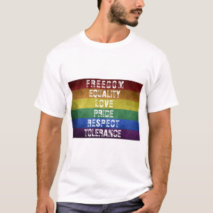 T-shirt LGBT Pride Moderne Arc-en-ciel