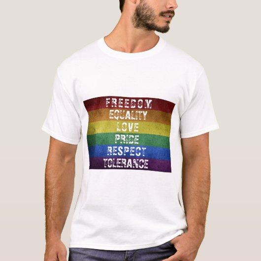 T-shirt LGBT Pride Moderne Arc-en-ciel (Devant)