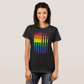 T-shirt Lgbt Pride Mois Support Avec Rainbow Us American A (Devant entier)