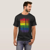 T-shirt Lgbt Pride Mois Support Avec Rainbow Us American A (Devant entier)