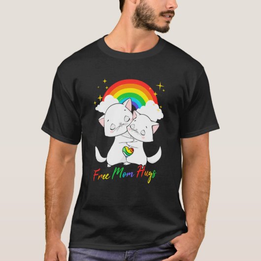 T-shirt LGBT Pride Month Free Mom Hugs (Devant)