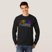 T-shirt LGBT Pride Purride Rainbow Cat LGBTQ Support Kitte (Devant entier)