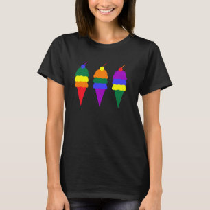 T-shirt Lgbt Pride Rainbow Ice Cream Côes