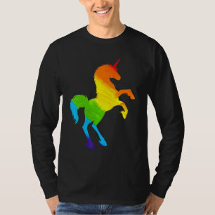 T-shirt Lgbt Pride Unicorn Rainbow Flag Appui aux droits d