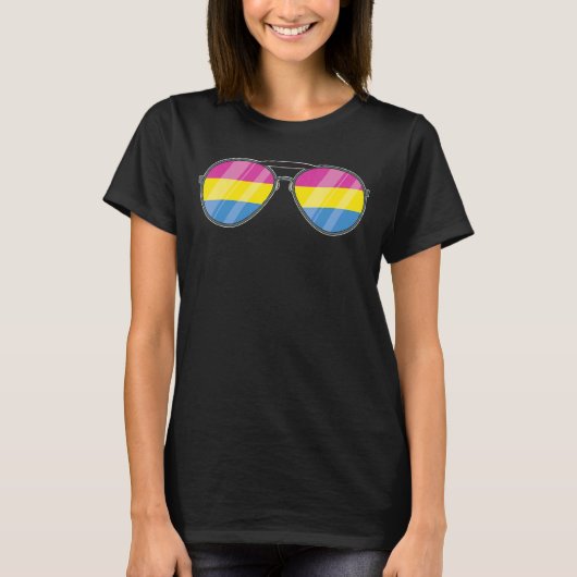 T-shirt Lgbt Queer Pansexuality Drapeau Lunettes de soleil (Devant)