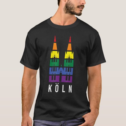 T-shirt LGBT Rainbow Cologne Gay CSD (Devant)