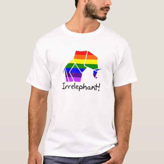 T-shirt LGBT Rainbow Colors Elephant Irrelephant Gift  Uni (Devant)